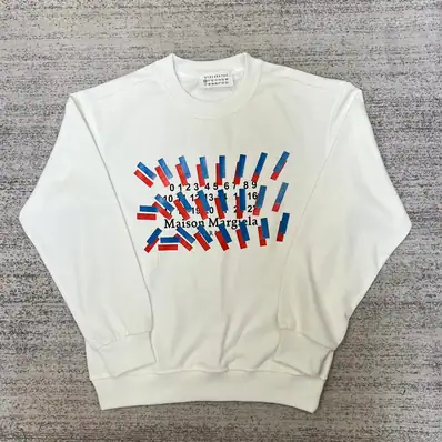 Maison Margiela Number Print Sweatshirt — hoodie, real photo