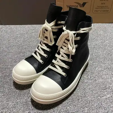 Rick Owens Geobasket High-Top Sneakers — sneakers, real photo