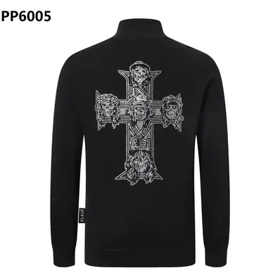 Philipp Plein Cross Skull Zip Sweater — knitwear, real photo