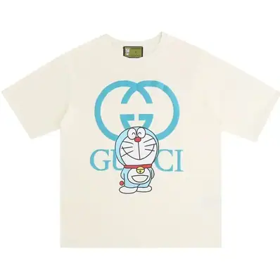 Gucci x Doraemon Oversized T-Shirt - White & Blue — T-shirt, real photo