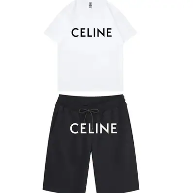 Celine Oversize T-Shirt Shorts Set — tracksuit, real photo
